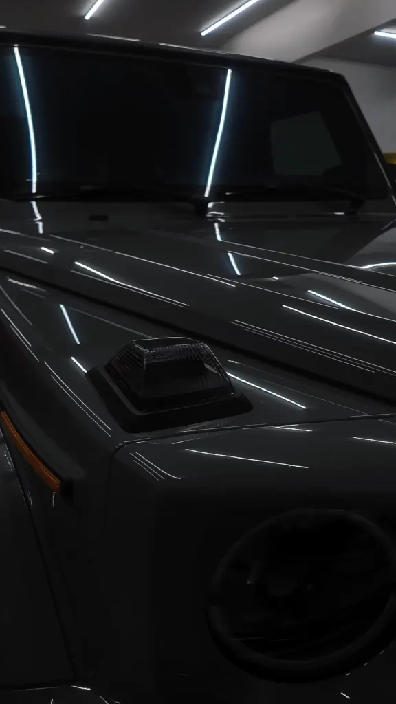 Blacked-out trim on a Mercedes G-Class